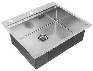 Мойка кухонная Paulmark Kroner-Pro PM705951-BS брашированная нержавеющая сталь